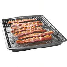 GoodCook 15 X 10.5 Nonstick Carbon Steel Baking Pan And Raised Wire Rack Pizza Crisper Crispy Bacon Multipurpose Cooking Sheet Pan Cooling Rack Kitchen Cookware Set Dishwasher