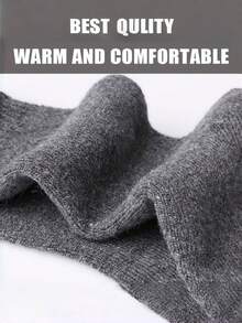 2 Pares/5 Pares de Meias Grossas de Camurça Até o Meio da Panturrilha para Homens - Aquecimento de Inverno, Cores Sólidas (Preto, Marrom, Cinza, Bege), Tecido Tricotado, Lavar à Mão ou Limpar a Seco, Roupa de Inverno Confortável | Design de Meias Minimalista | Meias Tricotadas Mistas