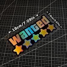 1pc Limited Edition Five-Star WANTED Waterproof Vinyl Sticker Set - Laser-Cut Window And Bumper Decals For Cars, Motorcycles, Trucks, Phones, Bottles, Luggage, Laptops & More - Add To Your Bumpers, Toilets, Walls - Perfect Gift For Car Enthusiasts And Art Lovers