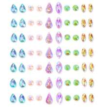 ColourPop  Face Jewels Sticker Sheet Individual Reusable Rhinestones For Face And Body SelfAdhesive And Easily Removable Includes Blue Pink Purple Green Orange Crystals 1 Count - như hình ảnh - Xem 2