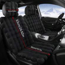 1pc Winter Car Seat Cushion, Warm Thick Plush Seat Cover For Single Seat - Multicolor - View 9