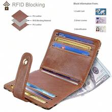 Slim Bifold Wallet RFID Credit Card Wallet Small Cute Card Holder For Women, Light Leopard{"Color_name":"LightLeopard"} - 多色2 - 查看 4