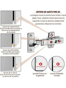 JEMUON Bisagras para Gabinete de Cierre Suave de Cocina, 12 Piezas Bisagras para Puertas de Cocina, Bisagras de Puerta Lenta Hidráulicas Silenciosas, Bisagras de Cierre Lento para Armarios, Roperos - Albaricoque - Ver 5