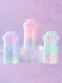 1 Pc Cat's Paw Shape Gradient Color Correction Tape, Inner Core With 12 M Length, Study Homework Answer Typo Text Correction Tape, Fashionable And Portable School Supplies, A Must-Have For The Back-To-School Season,A Gift For A Friend