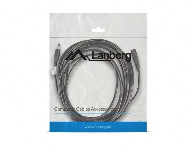 Lanberg CA-MJFJ-10CC-0050-BK Audio Cable 5 M 3.5mm Black - White - View 1