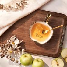 - Juego de platos de miel en forma de manzana, color dorado, regalo de juda de Ao Nuevo, accesorios de cocina, regalos de da festivo, decoracin de mesa Shana Tova, incluye - Dorado - Ver 4