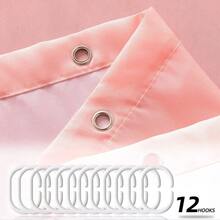 Shower Curtains YI&ZE Waterproof Fabric Pink Shower Curtain For Bathroom With 12 Plastic Hooks, Modern Bath Curtain Sets, 72x72 Inch{"Color_name":"PinkColor","Size_name":"72\"Wx72\"L(Packof1)"} - 多色20 - 查看 5