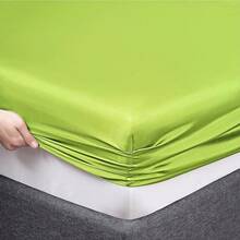 Silky Soft Pink Twin XL Satin Bed Sheets Set, 1 Deep Pocket Fitted Sheet + 1 Flat Sheet + 1 Pillowcase,  In 2025 - 青檸色 - 查看 6