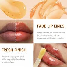 Honey Lip Oil For Women - Hydrating & Plumping Lip Gloss With Propolis Extract & Vitamin E - Clear, Lightweight Formula For Dry Lips - Perfect Gift For Mom, Girlfriend, Friends - 無色 - 查看 8