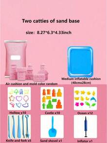 1 Set Indoor Space Sand Kit, Magic Sand That Doesn't Stick To Hands, Hand-Colored Sand (Mixed Colors And Styles), Christmas, Christmas Gift, New Year Gift - Multicolor - View 2