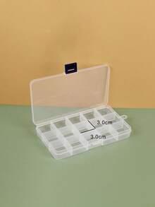 1 szt. Klasyczne plastikowe pudełko do przechowywania z zamknięciem na zatrzask – wielofunkcyjne, prostokątne pudełko na biurko do przechowywania biżuterii, koralików i artykułów do rękodzieła – nie wymaga prądu, pudełko do przechowywania na biurku | Klasyczny design | Przezroczyste plastikowe pudełko, pudełko na biżuterię (drobne zarysowania wynikające z rzemiosła są normalne i nie wpływają na użytkowanie)