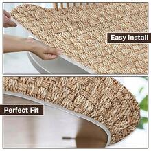 Water-Resistant Round Tablecloth With Elastic Edge For 40-44" Tables - Daily-beige Weave - View 11