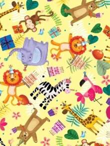 Metallic Gift Bags 30x45 With 50 Units For Children - Party at the Zoo 30x45 - View 2