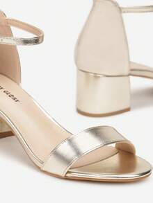 Soft Girl 夏季凉鞋 - 女式可调节绑带粗跟鞋 - 休闲/晚装/派对