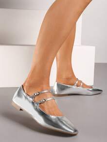 经典玛丽珍平底女式休闲春秋鞋