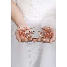 Chargances Goddess Headband Costume Leaf Branch Hair Band Crown Bridal Wedding Headpiece Bohemia Hairpiece For Women{"Color_name":"RoseGold"} - rosegold - 查看 2