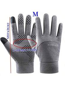 1 Pair Winter Warm Touchscreen Full Finger Gloves, Men Sports Insulated Gloves, Windproof, Waterproof, Anti-Slip Touchscreen Gloves, Suitable For Cycling, Driving, Hiking, Skiing, Outdoor Sports Warmth And Protection - Multicolor - View 17