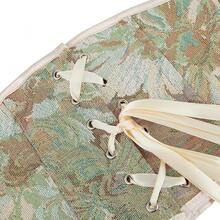 SHYMMUO Women Floral Underbust Corset Belt Lacing Up Waist Trainer Corset Top For Renaissance Steampunk Pirate Costume{"Size_name":"Large","Color_name":"Green"} - 綠色大 - 查看 7