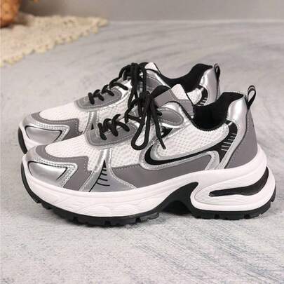 Nuevos zapatos deportivos casuales para mujer, con suela gruesa antideslizante