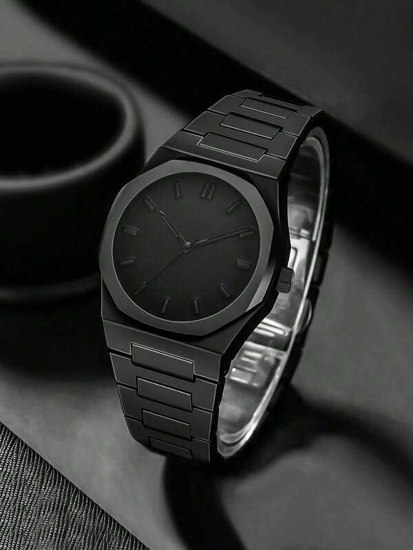 1PC Men Fashionable And Minimalist Quartz Watch, Polygonal Dial, Suitable For Daily Wear, Gifts For Friends On Holidays Such As Birthdays, Christmas, Thanksgiving, Etc