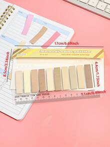 200 tờ giấy ghi chú màu gradient, bút dạ màu cho sách giáo khoa, nhãn dán cho đồ dùng văn phòng - Màu nâu  Mocha - Xem 10