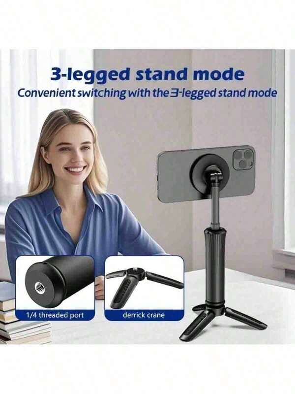Desktop Dual - Use Magnetic Holder: Comes With A Metal Magnetic - Attracting Sheet, Offers 360° Stable Rotation And Clamping. It's A Magic Tool For Mobile Phone Shooting And Movie - Watching, Suitable For Both Office And Travel. Lightweight And Portable, It's Compatible With All Smartphones.