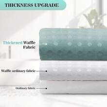 YI & ZE Waffle Weave Shower Curtain With Snap-In Fabric Liner Set, Hotel Style, Slub Textured Shower Curtain, 12 Metal Hooks Included, Waterproof & Washable Heavyweight Fabric, Teal, 72" W X 72" H{"Color_name":"WaffleTeal","Size_name":"72\"Wx72\"L(Packof1)"} - 多色4 - 查看 5