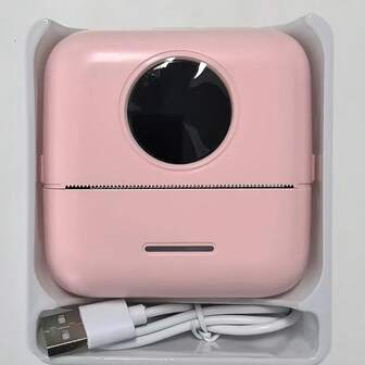 Impresora térmica portátil mini - Inalámbrica, recargable por USB, impresión de fotos y etiquetas de alta definición, diseño compacto para uso en el hogar, oficina, viajes y sobre la marcha, impresión de fotos, impresora moderna, construcción duradera