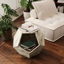 66CM Modern Pet Furniture Cat Carrier, Sofa Side Table, Planter MDF Multifunctional Furniture, Black Brown - White Oak - View 4