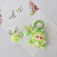 1 pièce Porte-clés personnalisé créatif en forme de lapin de dessin animé, porte-clés de lapin de dessin animé à grandes oreilles, pendentif en résine 3D, décoration de sac à dos, faveur de fête, cadeau parfait - Multicolore - Voir 12
