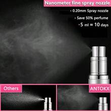 Travel Perfume Bottle Refillable Atomizer - 2 - Pack 5ML, Pocket Perfume Dispenser, Leakproof Portable Sprayer Black Gold - Đen & Vàng - Xem 3