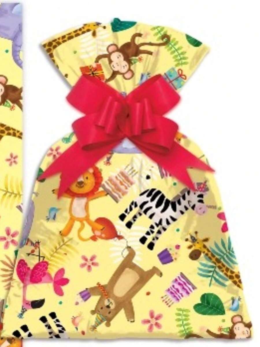 Metallic Gift Bags 30x45 With 50 Units For Children - Party at the Zoo 30x45 - View 1