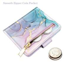 Slim Bifold Wallet RFID Credit Card Wallet Small Cute Card Holder For Women, Gradient Marble{"Color_name":"GradientMarble"} - 多色4 - 查看 4