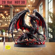 Acrylic Dragon Roar Sculpture - Desktop Decor Statue, Suitable For Home, Storefront Display, Party Decoration, Multipurpose, No Text Language - Ideal Gift For Christmas And More
