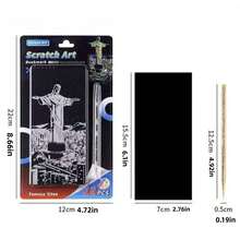 (12 Pieces/Set, With A Pen) Colourful Scratching Art Bookmarks, DIY Painting Portable Scratching Graffiti Bookmarks, Night Scene Art Scratching Toys, Small Postcard Style Night Scene Scratching Urban Building Toys, Birthday Gifts, Room Decoration Painting, Colourful Cityscape Architectural Scratching Art Postcards, Suitable For Art Lovers Returning To School, Mother's Day, Gifts For Mothers.