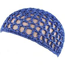 Women Soft Rayon Snood Hat Hair Net Crocheted Hair Net Mix Colorshalloween - 庫法藍-2件 - 查看 12