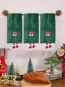 Conjunto de toalhas com 3 peças/1 peça de boneco de neve de Natal, rena e Papai Noel, toalhas de lã coral supermacias, secagem rápida, que não soltam pelos, toalhas de sauna, alta absorção, ultramacias (leves, finas), práticas, toalhas de hóspedes, alta qualidade, toalhas de banho, acessórios duráveis para banheiro, decoração de banheiro, presente de advento, melhores toalhas de banho de presente de Natal para salão de beleza, esportes de hotel, itens essenciais para casa, toalha, cuidados com a pele - Multicolorido - Ver 6