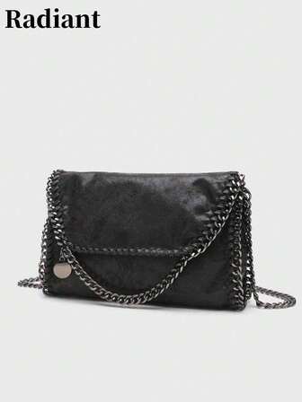 Za Damhandväska, Mode Ny Enfärgad Nit Mini Axelväska Crossbody Väska, Niche Design Plånbok