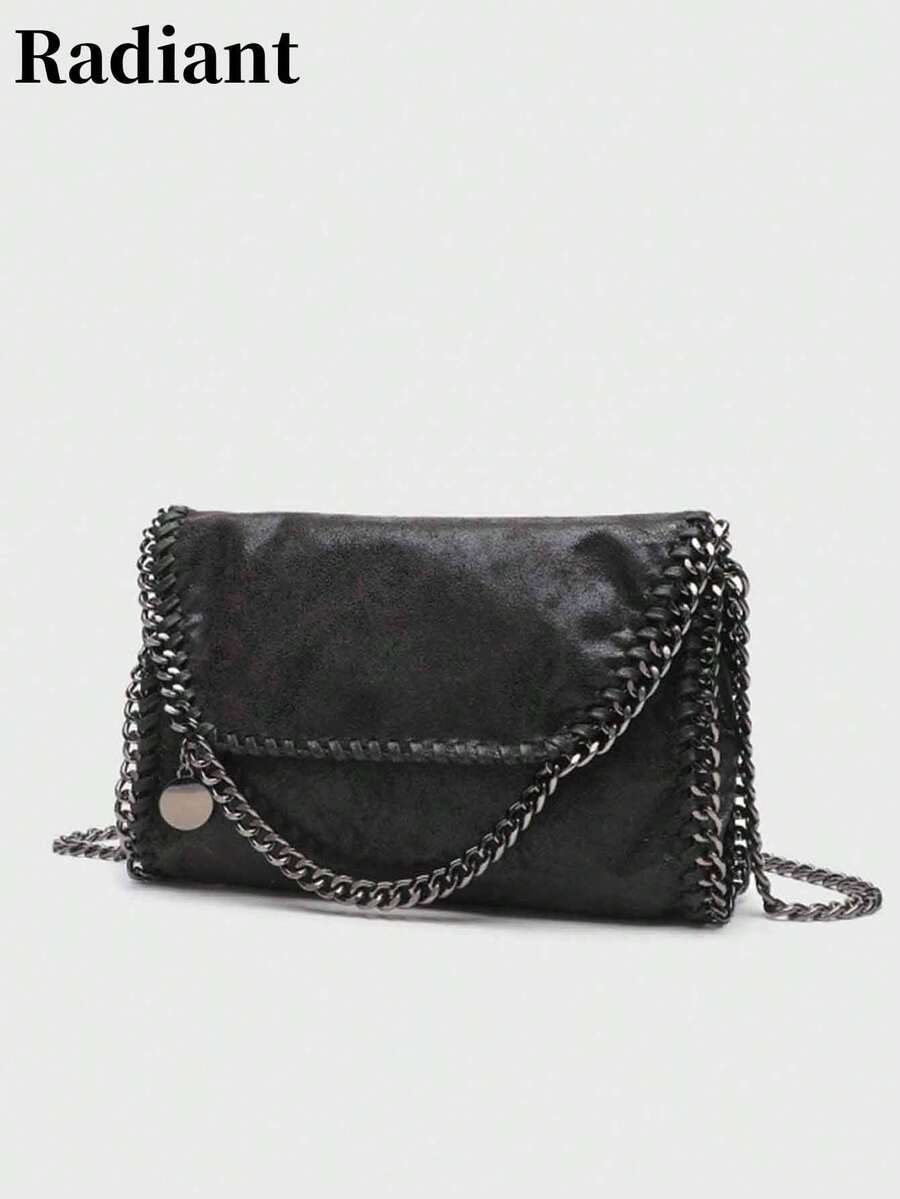 Borsa da donna Za, nuova moda colore unito mini borsa a tracolla con borchie, portafoglio di design di nicchia