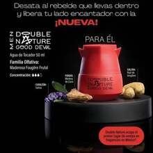 Perfume  Jafra Double Nature Good Devil 50ml Para Hombre  ORIGINAL Fragancia Masculina Amaderada Especiada Intensa y Duradera Ideal Para Uso Diario y Nocturno Aroma Atractivo y Seductor Para Hombre Joven Moderno y Rebelde Estilo Atrevido Energético Producto 100% Nuevo y Sellado Marca Jafra Presentación Elegante Regalo Perfecto Para Novio, Papá o Amigo Autenticidad Garantizada Para Toda Ocasión Diseño Único y Varonil - Rojo - Ver 2