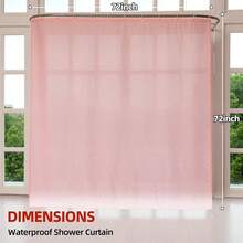 Shower Curtains YI&ZE Waterproof Fabric Pink Shower Curtain For Bathroom With 12 Plastic Hooks, Modern Bath Curtain Sets, 72x72 Inch{"Color_name":"PinkColor","Size_name":"72\"Wx72\"L(Packof1)"} - 多色20 - 查看 7