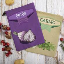 Bộ đồ dùng nhà bếp - Bộ túi đựng khoai tây/hành tây/tỏi/nấm - Tạm biệt căn bếp bừa bộn - Lưu trữ ngăn nắp - Làm chậm quá trình nảy mầm - Di động - Hoàn hảo cho những chuyến dã ngoại - Màu vàng - Xem 13