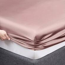 Silky Soft Pink Twin XL Satin Bed Sheets Set, 1 Deep Pocket Fitted Sheet + 1 Flat Sheet + 1 Pillowcase,  In 2025 - 玫瑰金色 - 查看 9