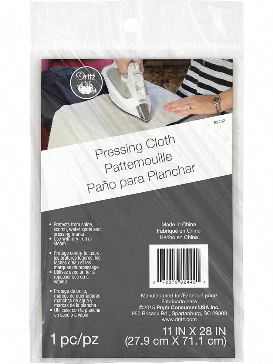 EstiloDritz Clothing Care 82442 - PañO De Prensado, 11 X 28 Pulgadas, Color BlancoVersióN Mejorada - Paño de prensa transparente - Ver 1