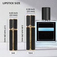 BF00WHB Leather Perfume Bottle 5ml U2013 Bottom - Fill Refillable Dispenser, Leak - Proof Portable Men Women, Travel, Gifting Daily Use WHB - BF00BKS - Xem 3