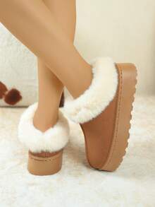 Nuevas botas de nieve para mujer de estilo bohemio, forradas térmicamente y cálidas para deportes al aire libre, para otoño/invierno