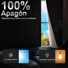 Persianas Opacas Porttiles, Cortinas Opacas Porttiles, Persianas Opacas para Ventanas, Viene con bolsa, regla, cinta, Aislamiento trmico y luminoso, adecuado para dormitorio, coche 400x145cm - 200x145cm - Ver 1