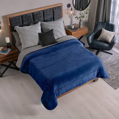 cobertor grueso invernal reverso borrega king size vianney super suave invierno calido