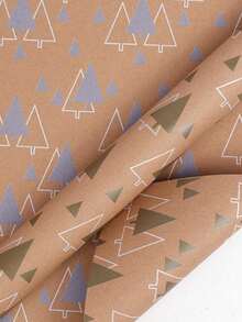 1 Roll Vintage Kraft Christmas Wrapping Paper, Retro Christmas Tree DIY Gift Wrapping Paper, Christmas Gift Wrapping Paper, Christmas Decorations, Christmas Wrapping Paper, Birthday Party Supplies, Christmas Eve Filler, Outdoor Christmas Decor, Christmas Accessories, Secret Santa Gifts, Christmas Gift Bags