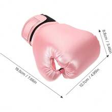Par De Guantes De Boxeo para Niños Guantes De Entrenamiento De Boxeo Rosas para Niñas Guantes Tailandeses De Kickboxing De Espuma De Esponja Adecuados para 8-12 Años - 1 - Ver 8